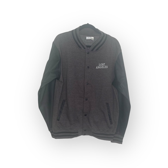 new Kinetix 𖤐 Lost Angeles Varsity Travel Jacket 𖤐 Vintage Black 𖤐 XL Kitson - Picture 2 of 16